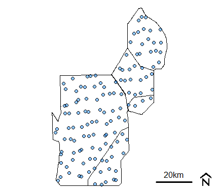 Monitoring location from R-EMAP Phase I, wet season sampling (cycles 0 and 2) within the Water Conservation Areas.